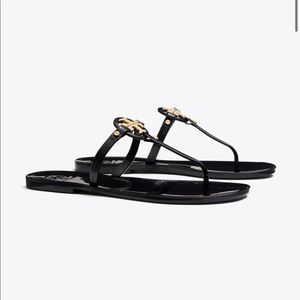 New Tory Burch MINI MILLER FLAT THONG SANDAL Black